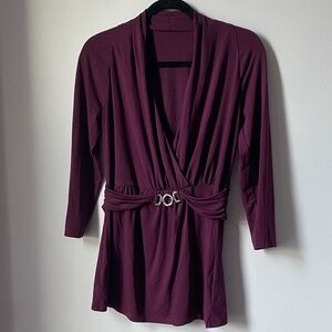 White House Black Market Deep Purple Top size small